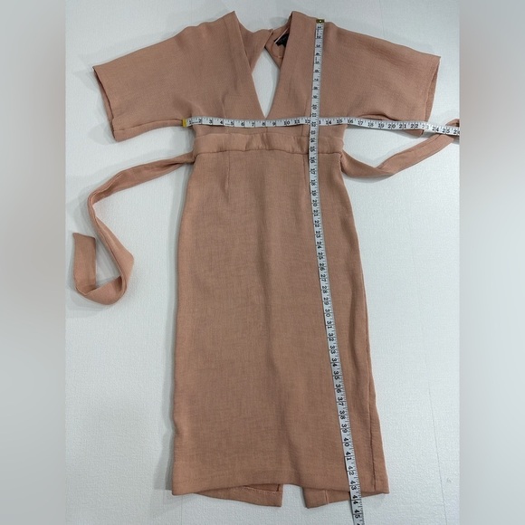 Topshop open back belted midi dress size 8 - Picture 6 of 9